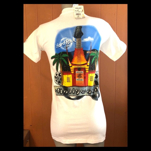 NWT Hard Rock Cafe Hollywood Tee XS - Picture 6 of 10